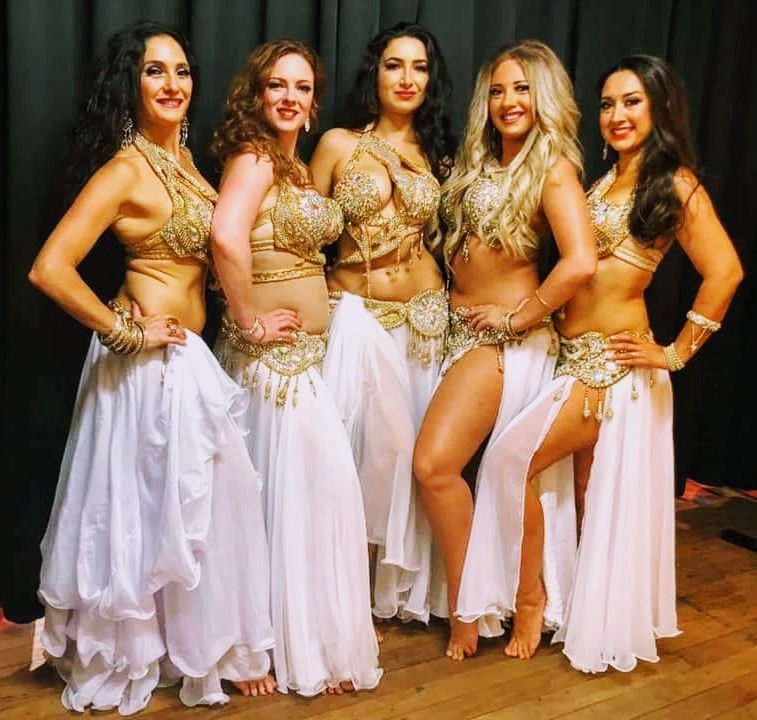 Zaffe group with belly dancers